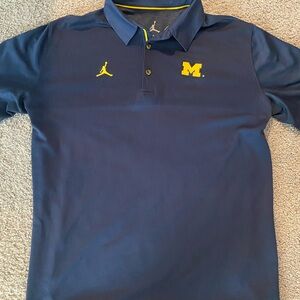 Jordan Blue Polo Shirt with Jumpman Logo